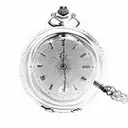 pocket watch half open, leaking fog tattoo design idea