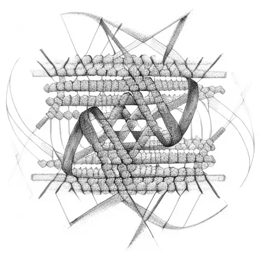 piano keys double helix dna tattoo design idea