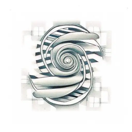 piano keys double helix tattoo design idea