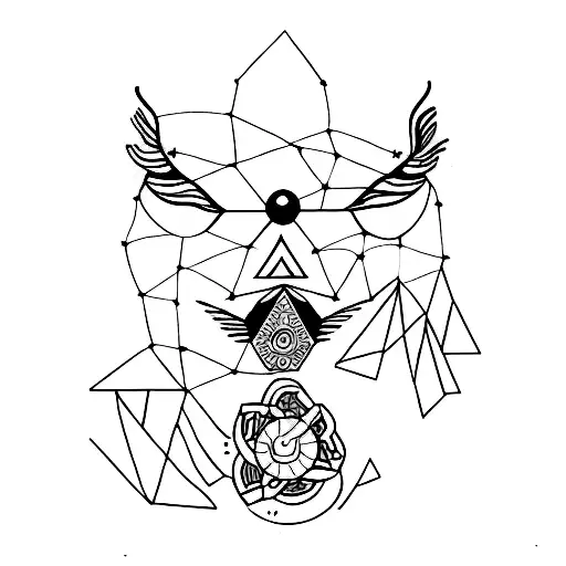 Cosmic solitude tattoo design idea