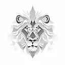 lion, mandala tattoo design idea