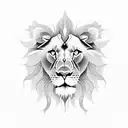 lion, mandala tattoo design idea