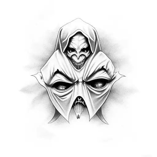Devil kiss the nun tattoo design idea