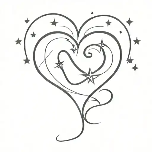 the value of the moment "now" faith in yourself strength of soul and will I can do everything I am strong Scorpio kindness heart stars tattoo design idea