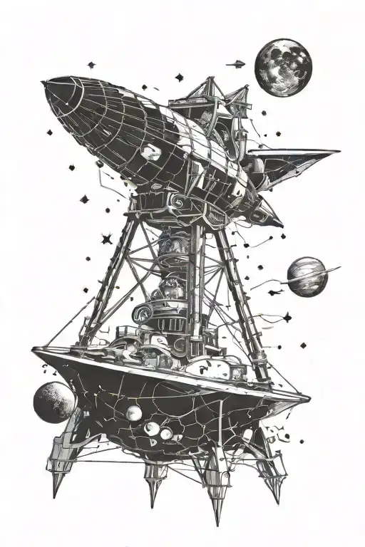 astrophysics travel philosophy tattoo design idea