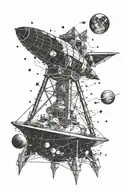 astrophysics travel philosophy tattoo design idea