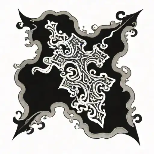 cross of lorraine tattoo design idea