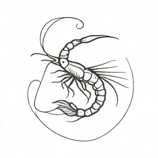 shrimp tattoo design idea