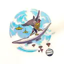 icarus falling tattoo design idea