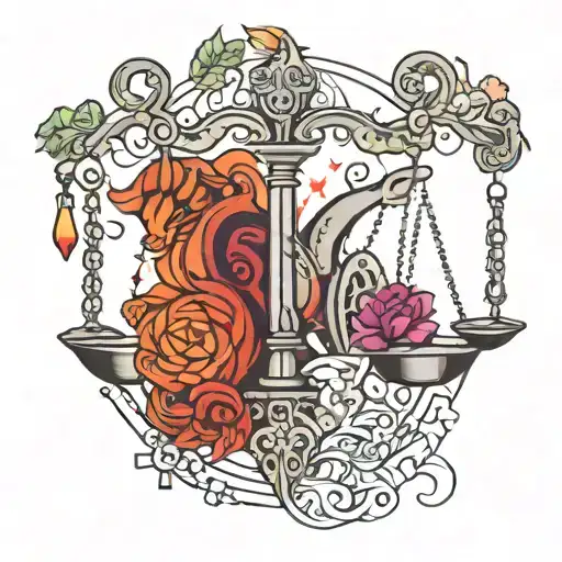 libra, pieces,Aries, Capricorn tattoo design idea