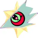 evil eye of Lorenor Zoro in a triangle tattoo design idea
