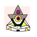 evil eye of Lorenor Zoro in a triangle tattoo design idea