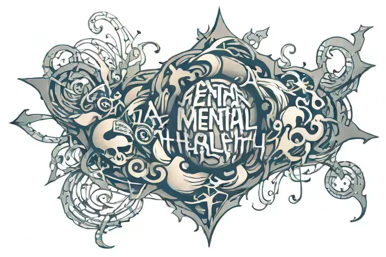Mental health and my fight against it  tattoo design idea