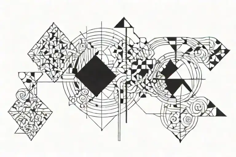 Combine the number 23 with abstract geometric shapes for a unique and meaningful tattoo design tattoo design idea