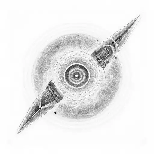 toroid, Tesla,universe,shoulder,3d,realistic  tattoo design idea