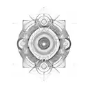 toroid, Tesla,universe,shoulder tattoo design idea