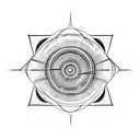 toroid, Tesla,universe,shoulder,3d,realistic  tattoo design idea