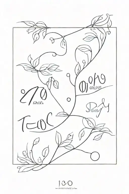 random dates 10 10 2000 tattoo design idea