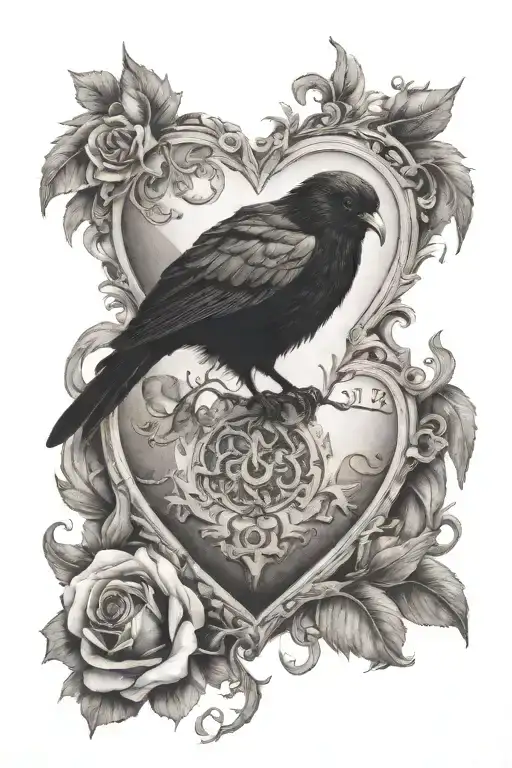 Edgar Allen Poe tell tale heart  tattoo design idea