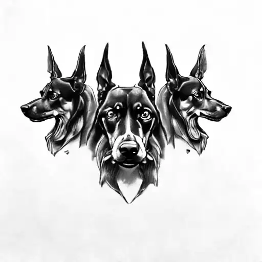 dobermans, Cerberus tattoo design idea