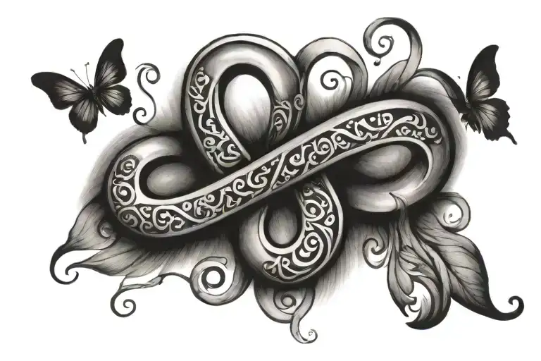 Heidi, infinity symbol, 10/22/84 - 11/4/22, I'm good tattoo design idea