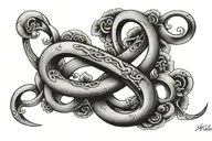 Heidi, infinity symbol, 10/22/84 - 11/4/22 tattoo design idea