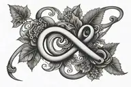 Heidi, infinity symbol, 10/22/84 - 11/4/22 tattoo design idea