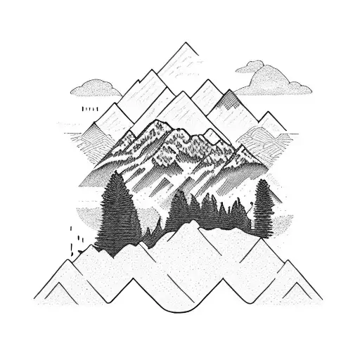 colorado with cancer ribbon and mountains tattoo design idea