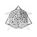 brain trapped in cubes tattoo design idea