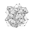 brain trapped in cubes tattoo design idea