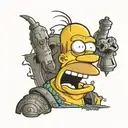 Homer Simpson tattoo design idea
