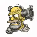 Homer Simpson tattoo design idea
