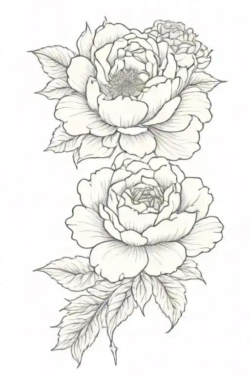 rose, chrysanthemum, marigold, carnation  tattoo design idea