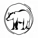 trading graph with bear and bull tattoo design idea