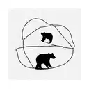 trading graph with bear and bull tattoo design idea
