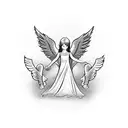 Angel child tattoo design idea