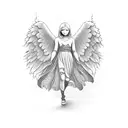 Angel child tattoo design idea