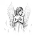 Angel child tattoo design idea
