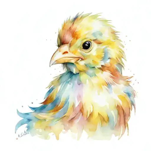 baby chicken  tattoo design idea