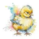 baby chicken  tattoo design idea