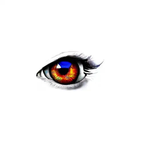 a monster's eye tattoo design idea