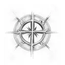 Christian Cross with words back row revival tattoo design idea