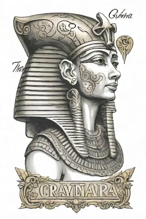 egyptean writting saying the name Crina Maria Roxana with gold letter in egyptean caracters   04.11.2020 tattoo design idea