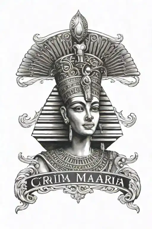 egyptean writting saying the name Crina Maria Roxana with gold letter in egyptean caracters   04.11.2020 tattoo design idea