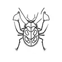 Cockroach in bed tattoo design idea