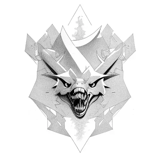 Number 8 with names Griffin and Jagger written in its outline tattoo design idea