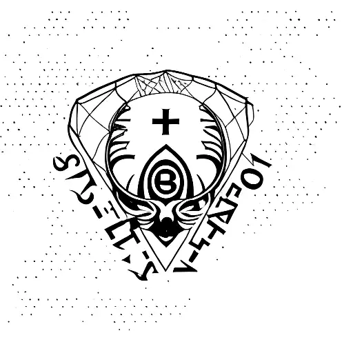 A minimalist tattoo of the Internacional de Porto Alegre stadium, Beira-Rio, with the team's colors in the background. tattoo design idea