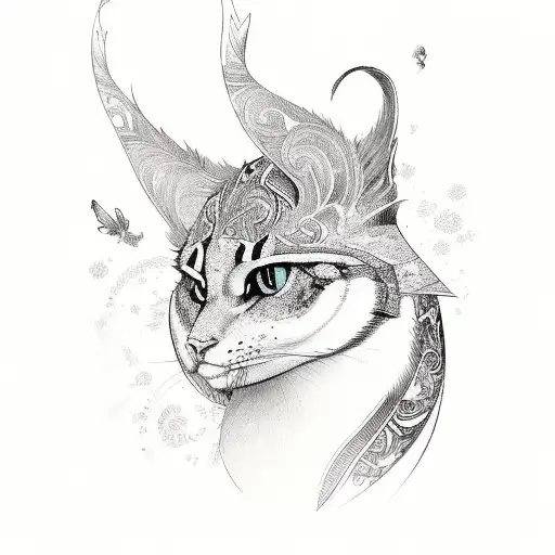 manucornuta with Colorful decoration tattoo design idea