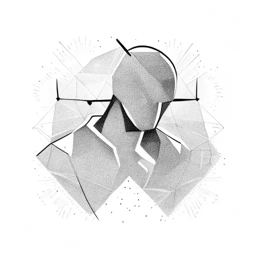 man silhouette tattoo design idea