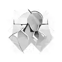 man silhouette tattoo design idea